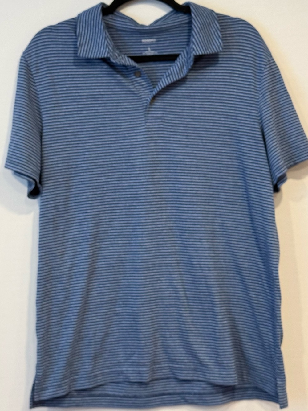Sonoma Goods For Life Supersoft Jersey Polo Blue Pinstripe Men's Large